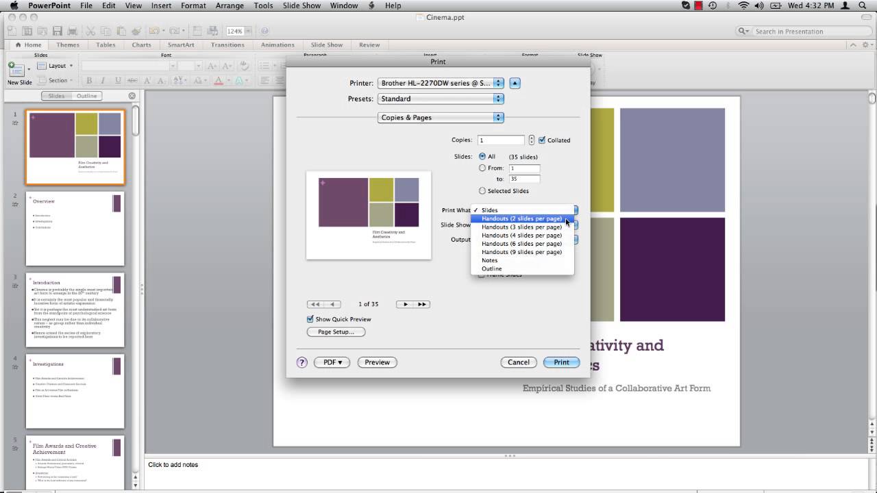 How Put Multiple Slides Of A Powerpoint On To One Sheet For Mac